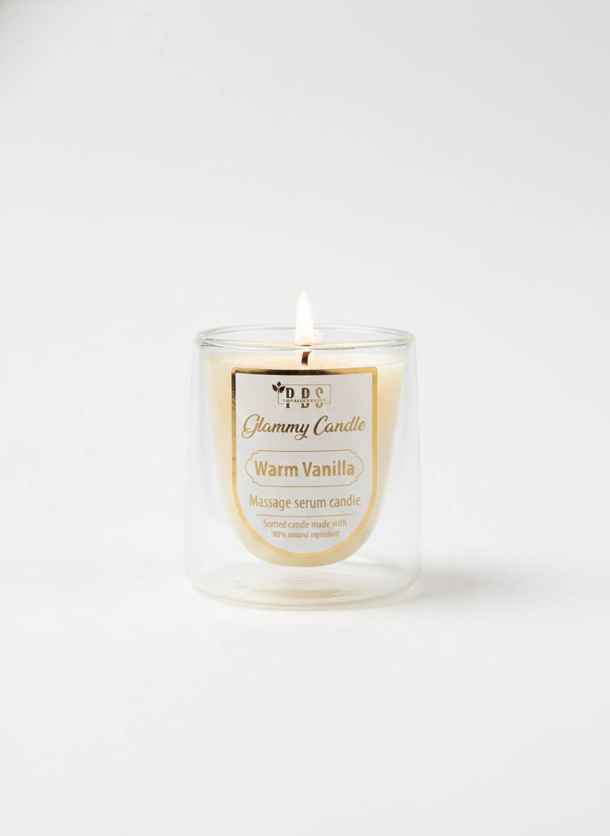 Warm Vanilla Massage Serum Candle