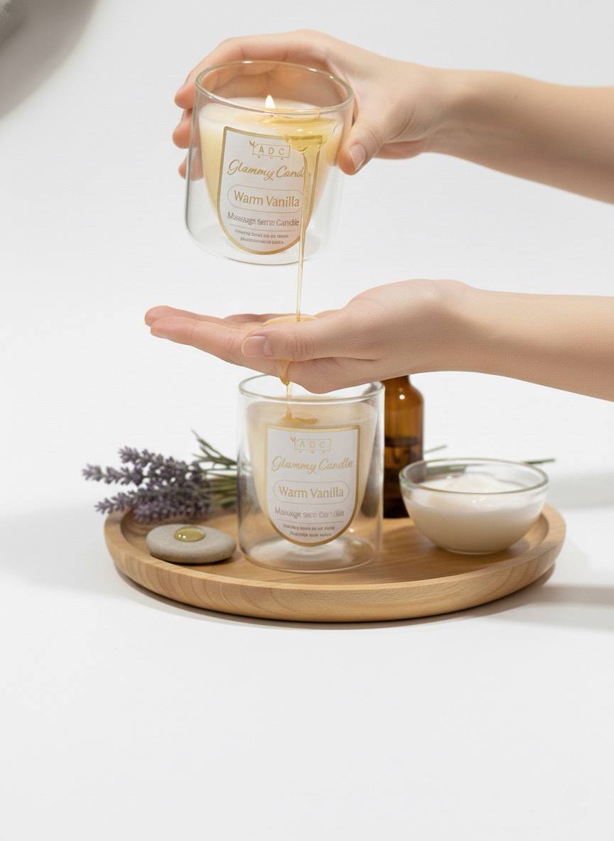 Warm Vanilla Massage Serum Candle