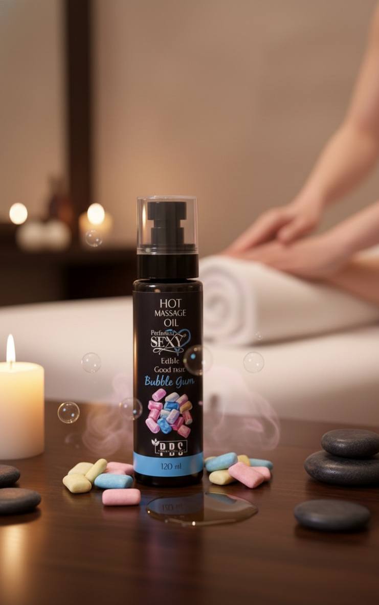 زيت مساج ساخن وقابل للأكل بنكهة كاندى كراميل(للمتزوجين فقط)