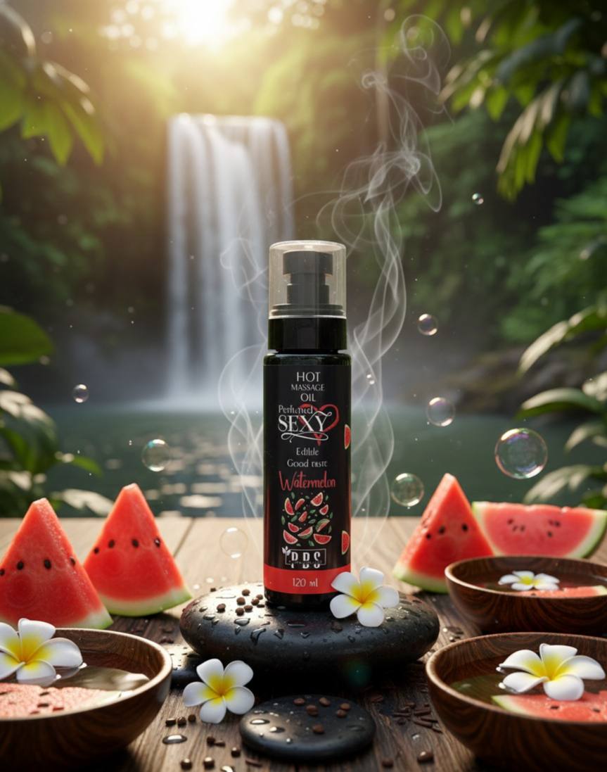 Watermelon Hot Massage Oil - (For Married Couples Only)