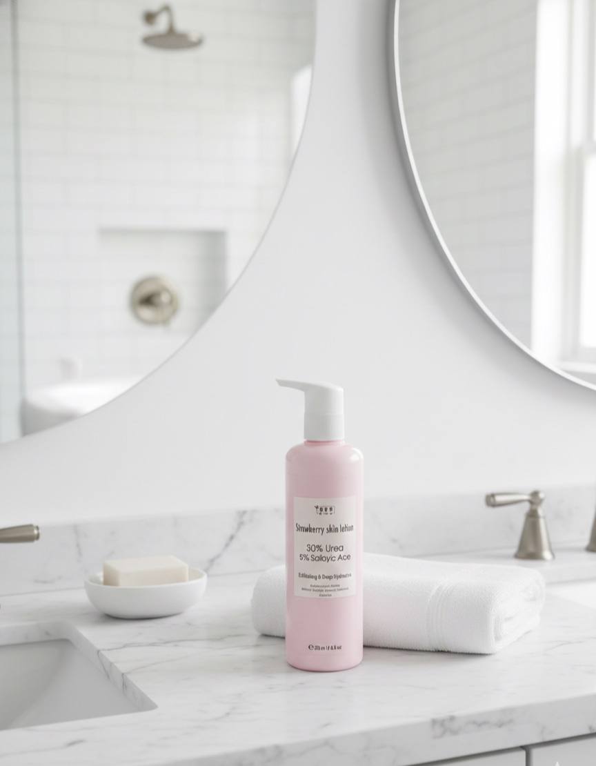 لوشن للبشرة على شكل فراولة – يحتوي على 30% يوريا