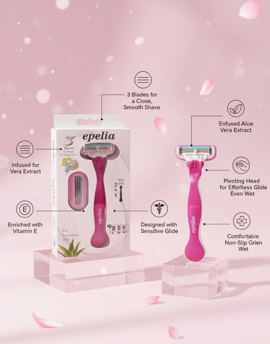 شفرة Epelia ثلاثية الشفرات للبشرة الحساسة