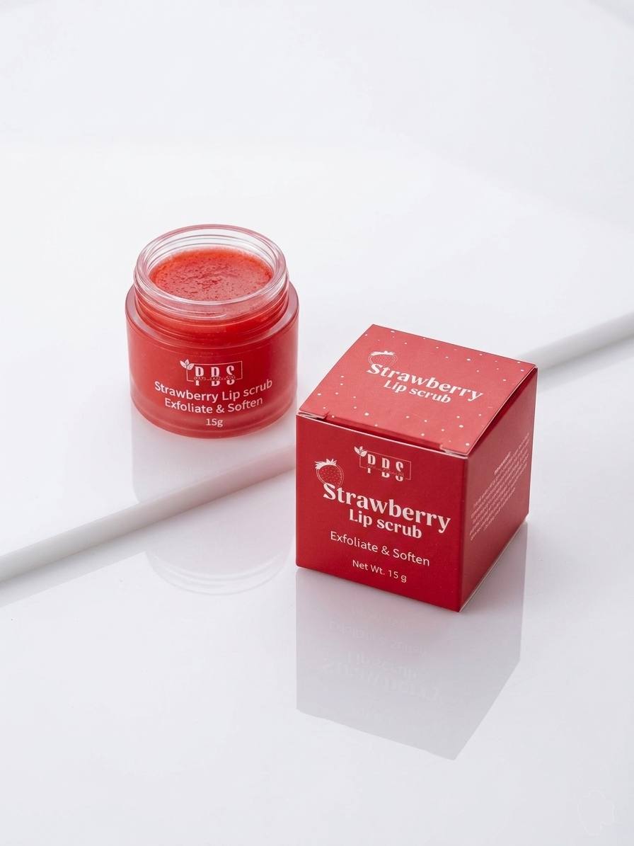 سكراب الشفايف بالفراولة